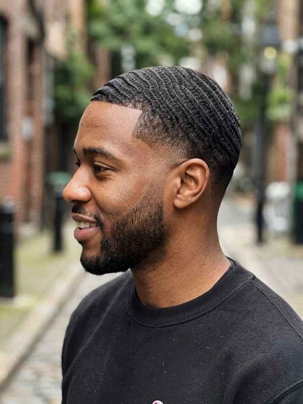 360 Waves with Mid Taper Fade.