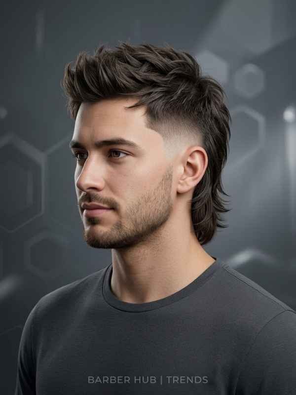Burst Fade Mullet Haircut
