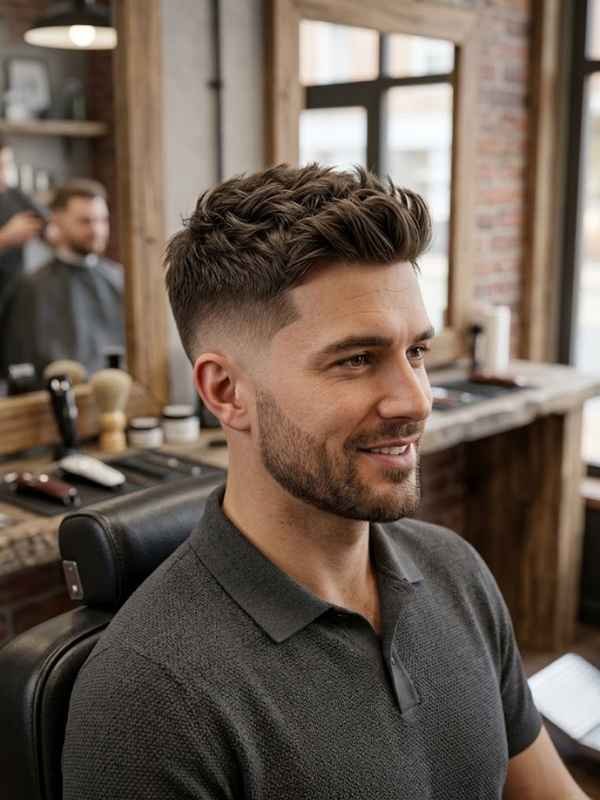 Classic Textured Crop with Low Taper Fade