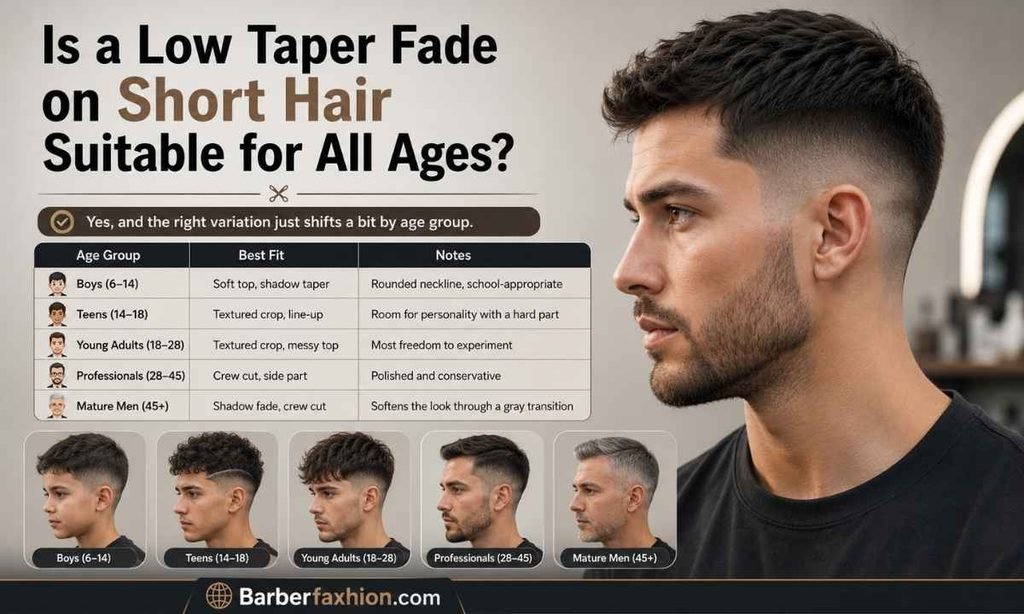 Is a Low Taper Fade on Short Hair Suitable for All Ages
