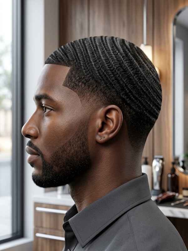 Low Taper Fade with 360 Waves
