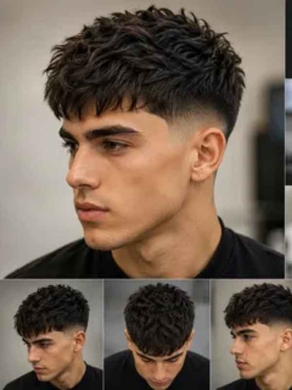 Textured Crop with Mid Taper Fade.