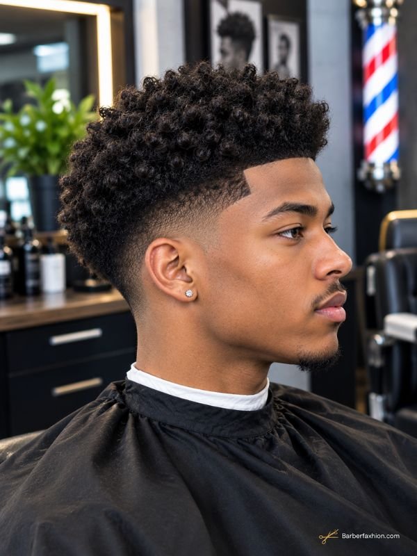 Afro Mid Taper Fade