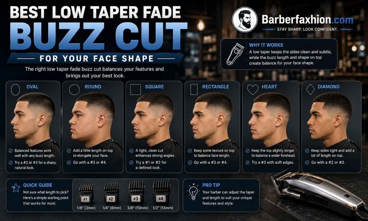 Best Low Taper Fade Buzz Cut for Your Face Shape
