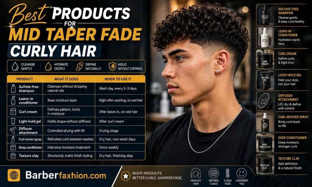 Best Products for Mid Taper Fade Curly Hair