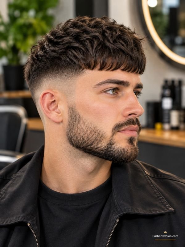  French Crop Low Fade With Beard