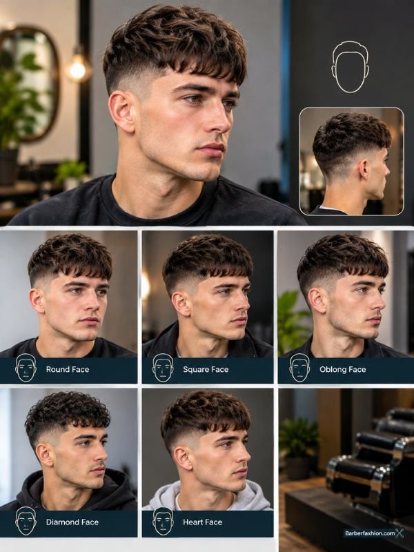 French Crop Low Fade for Different Face Shapes