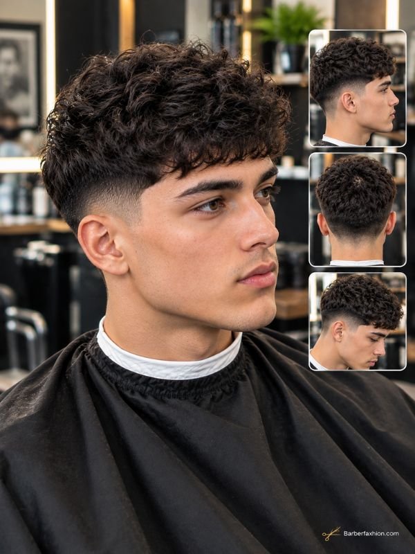 French Crop Low Taper for Curly Hair