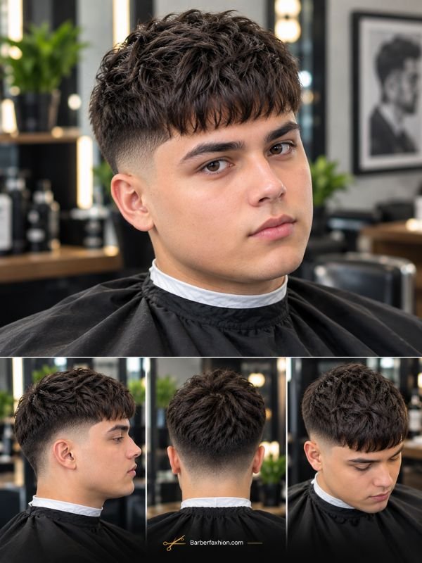 French Crop Low Taper for Round Face