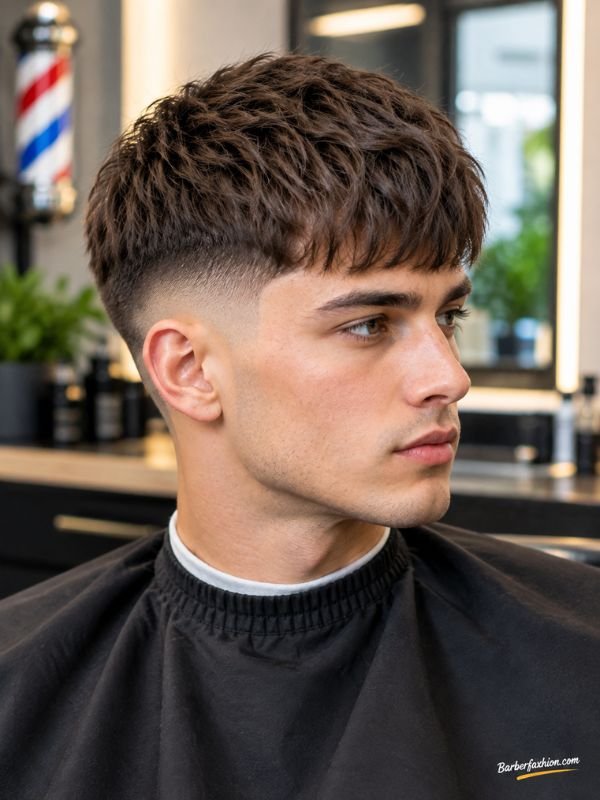 French Crop Low Taper for Straight Hair