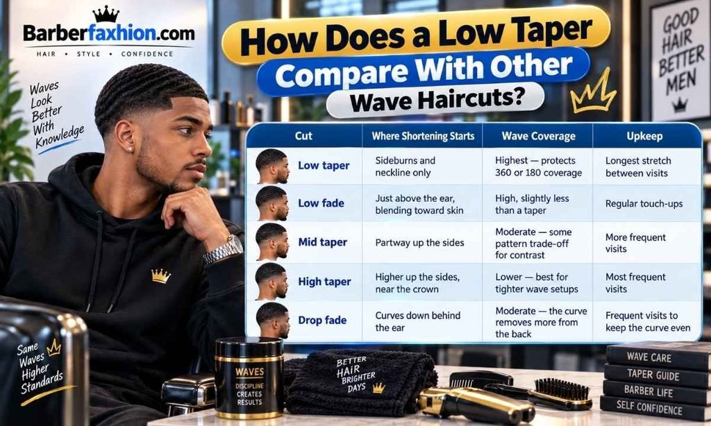How Does a Low Taper Compare With Other Wave Haircuts