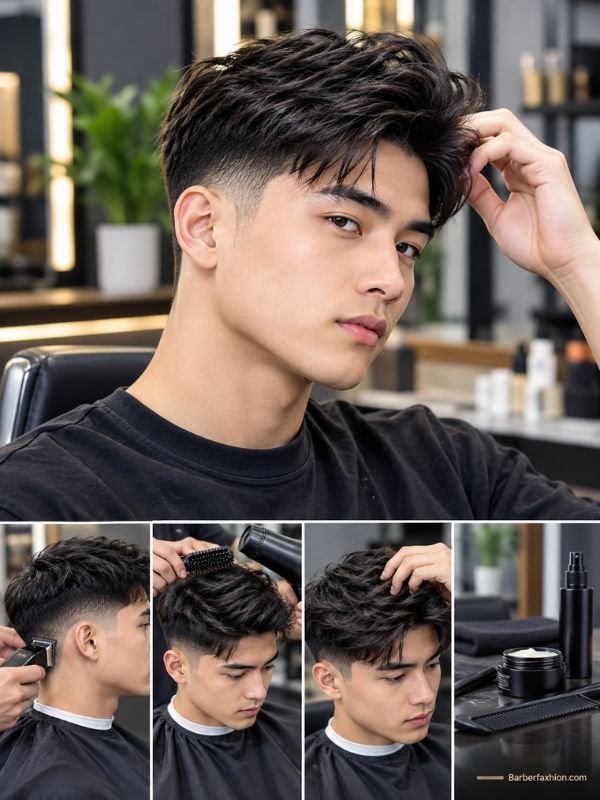 How to Style Mid Taper Fade Straight Hair