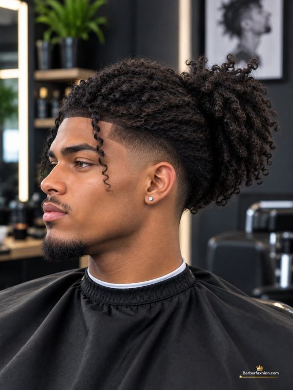 Long Hair Taper Fade for Coily and Afro-Textured Hair