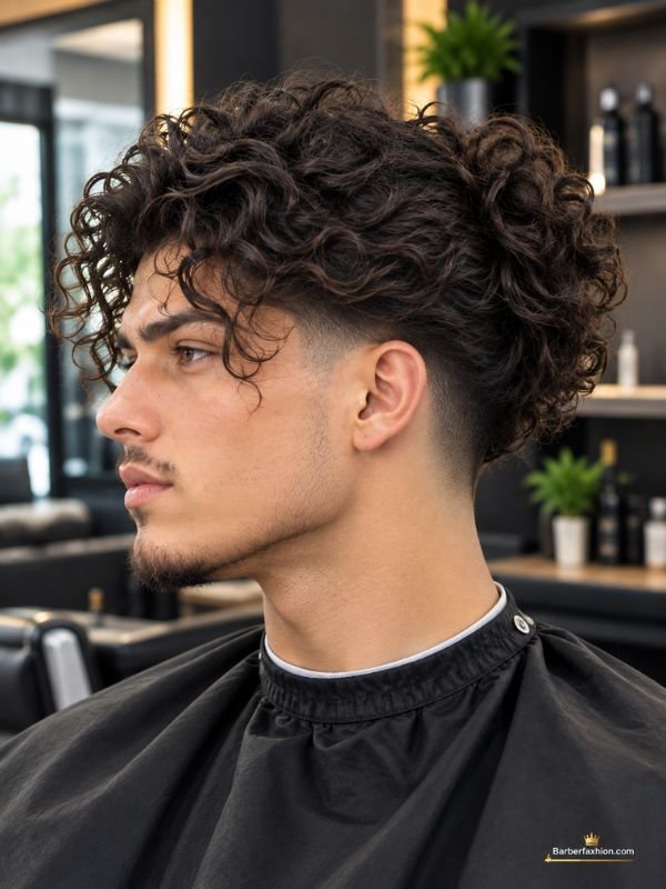 Long Hair Taper Fade for Curly Hair