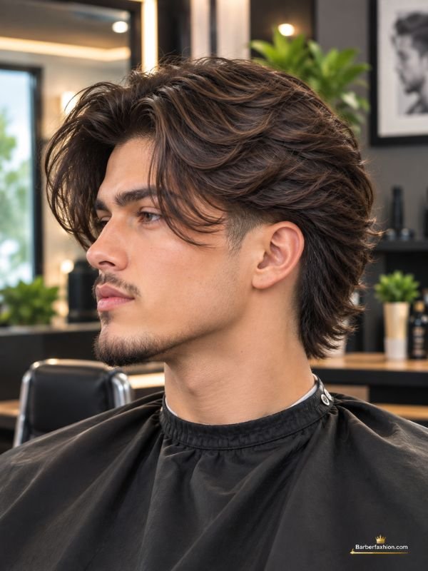Long Layered Hair With Taper
