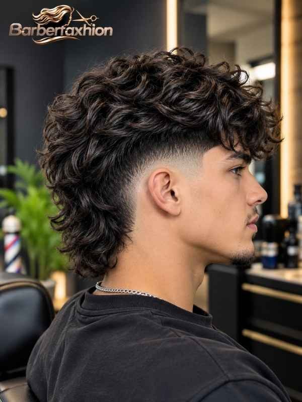 Low Burst Fade Mullet with Undercut