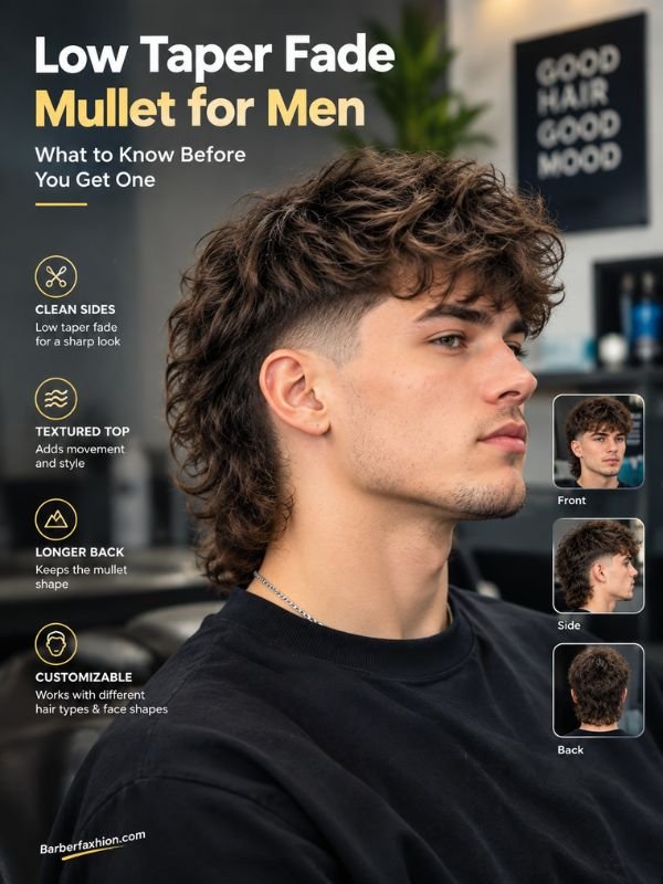 Low Taper Fade Mullet for Men: What to Know Before You Get One