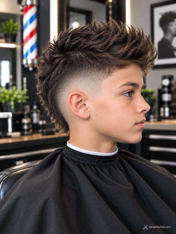 Low Taper Fade With Mohawk or Faux Hawk