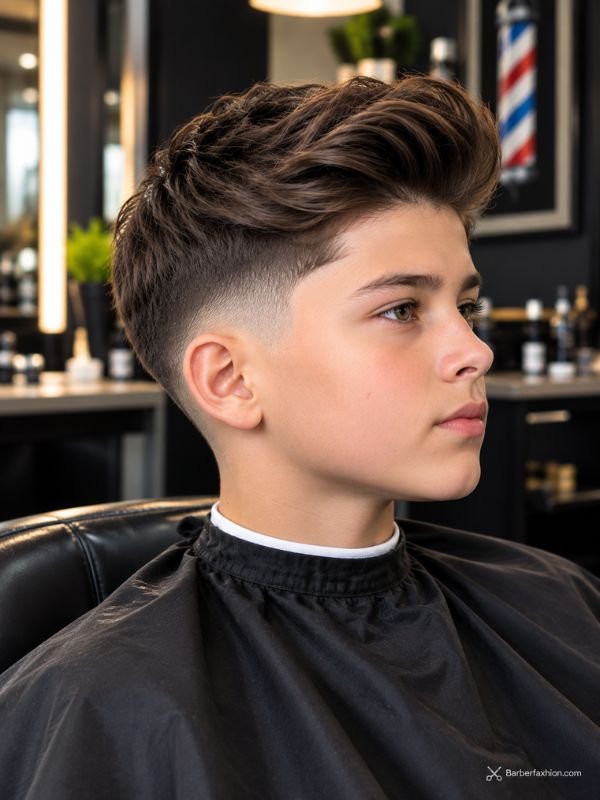  Low Taper Fade With Pompadour