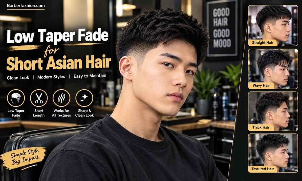 Low Taper Fade for Short Asian Hair
