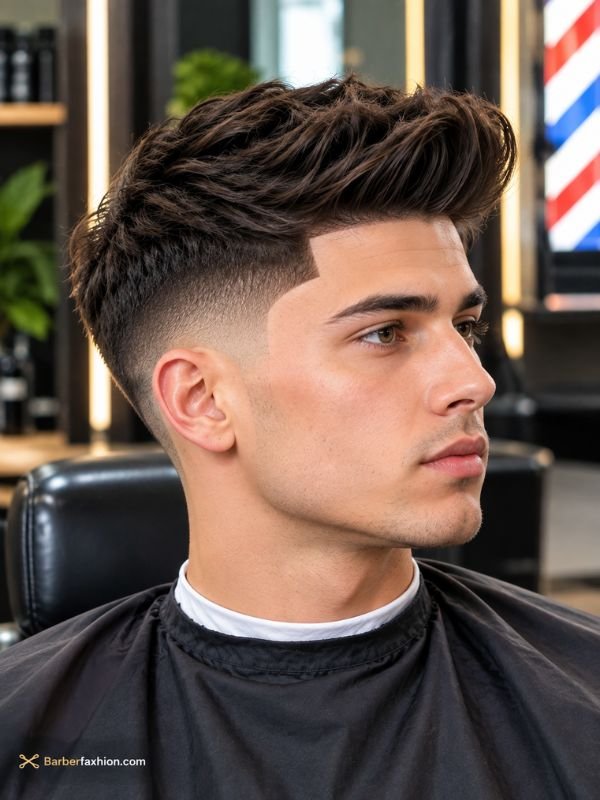 Low Taper Quiff With Line-Up