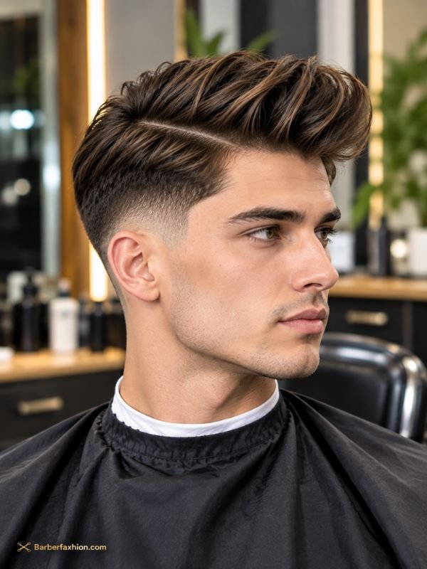  Low Taper Quiff With Side Part