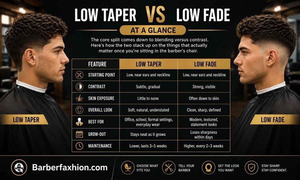 Low Taper vs Low Fade at a Glance