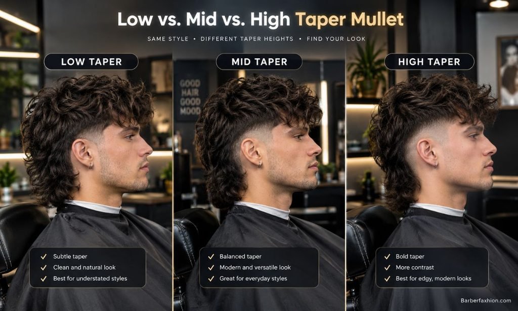 Low vs. Mid vs. High Taper Mullet