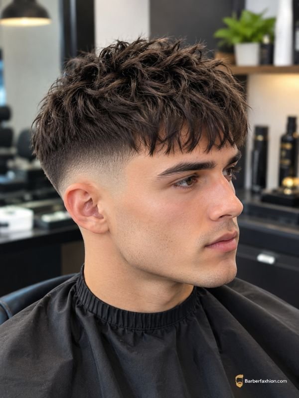  Messy French Crop Low Fade