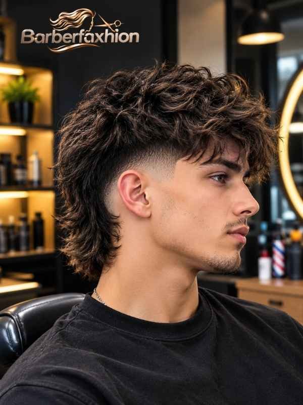Messy Low Burst Fade Mullet