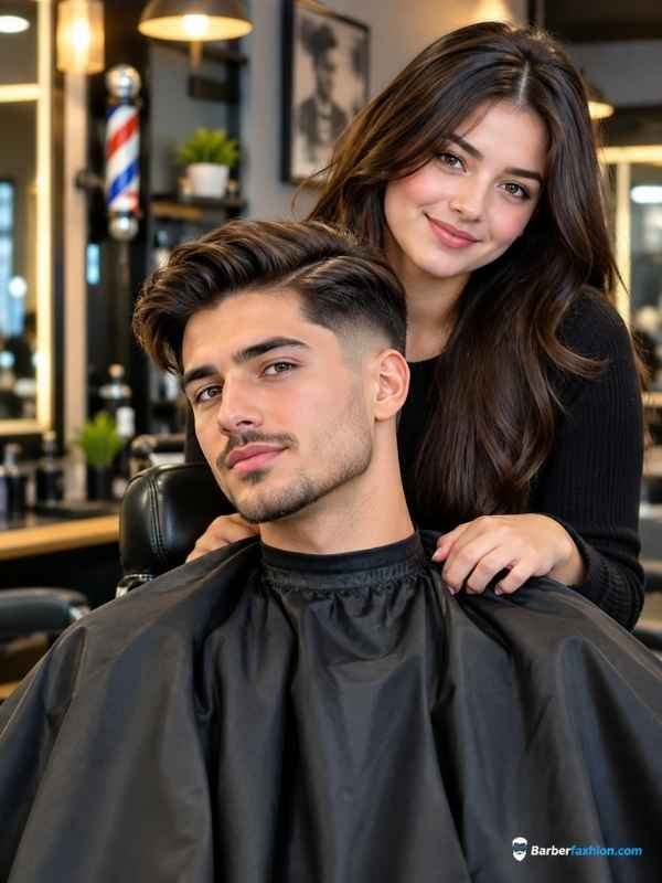 Mid Taper Fade Comb Over