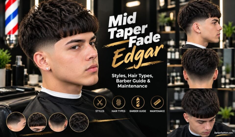 Mid Taper Fade Edgar Styles, Hair Types, Barber Guide & Maintenance