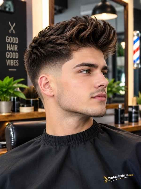 Mid Taper Fade Quiff