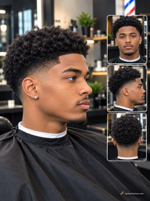 Mid Taper Fade With a Mini Afro
