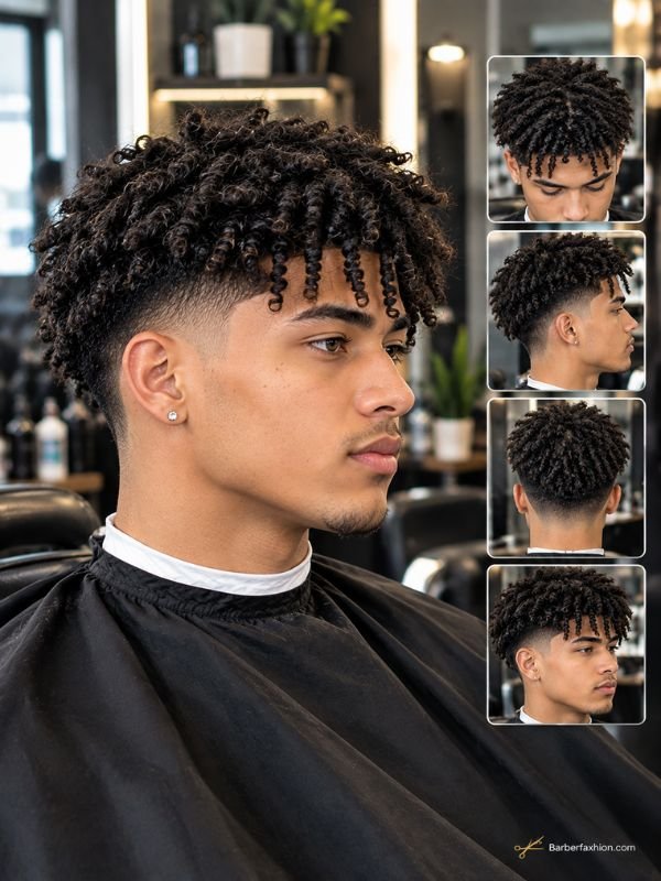 Mid Taper Fade With a Twist-Out