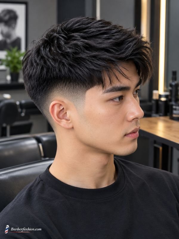  Mid Taper Fade for Thick Straight Hair