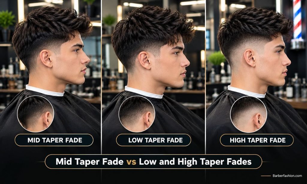 Mid Taper Fade vs Low and High Taper Fades