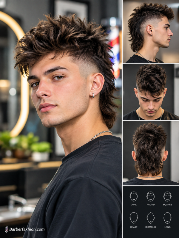 Mohawk Mullet for Different Face Shapes