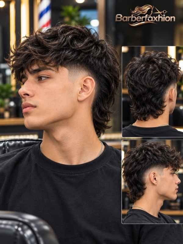Short Low Burst Fade Mullet
