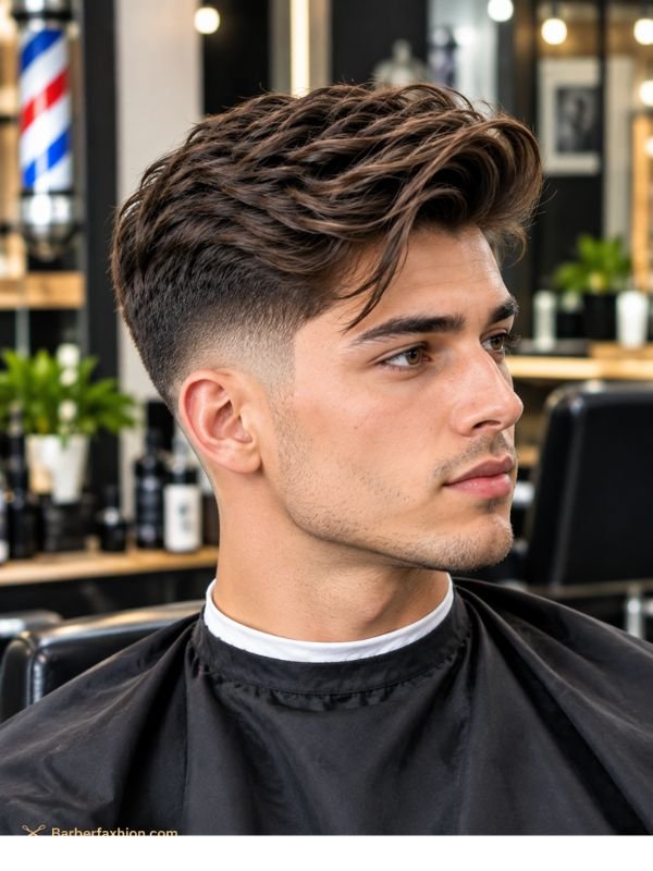 Side-Swept Low Taper Quiff