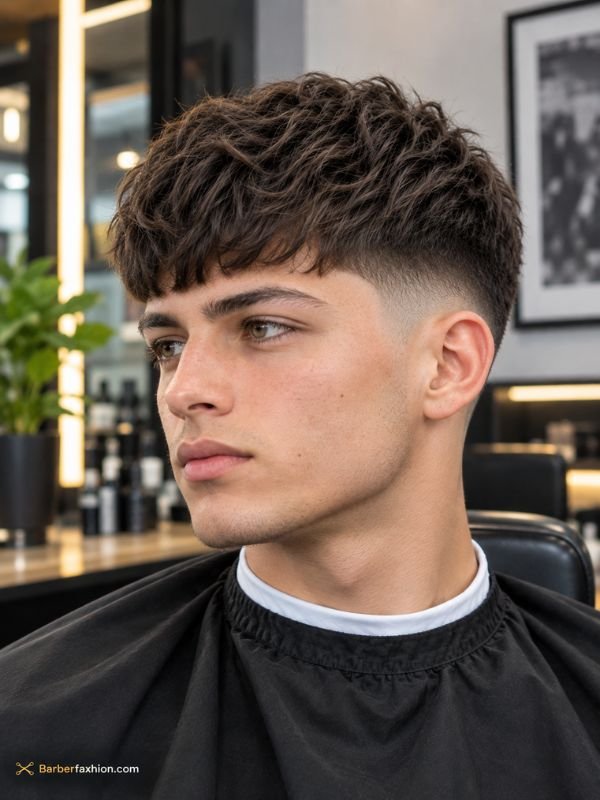 Soft Layered French Crop Low Fade