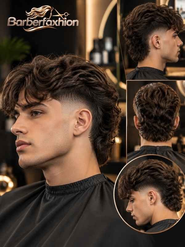 Tapered Low Burst Fade Mullet