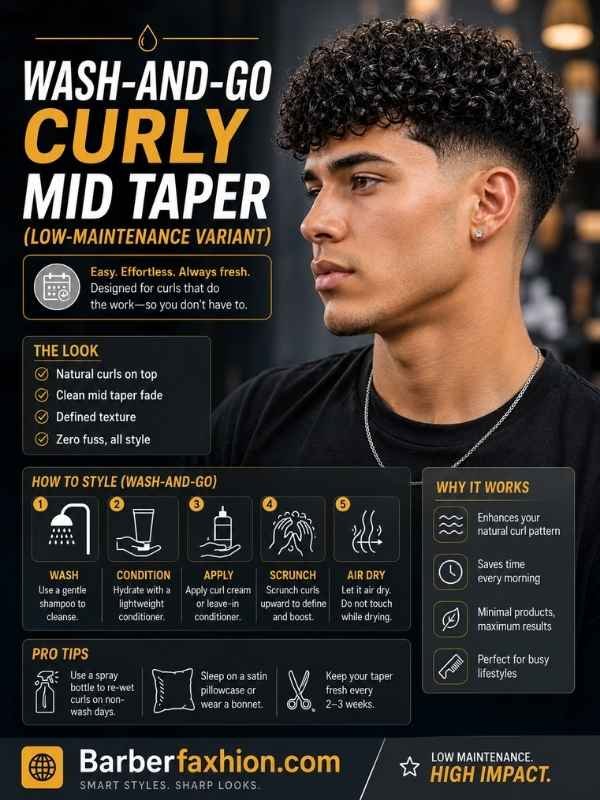 _Wash-and-Go Curly Mid Taper (Low-Maintenance Variant)