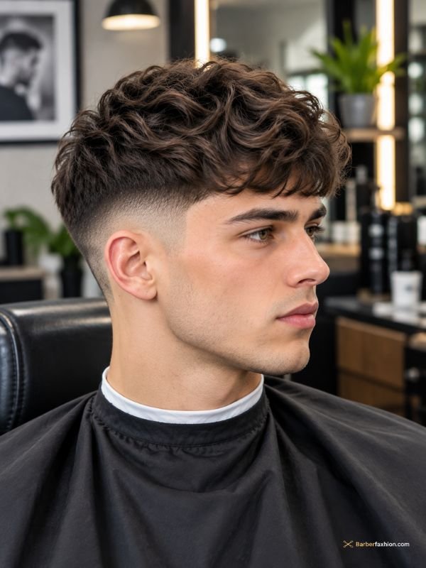 Wavy French Crop Low Fade