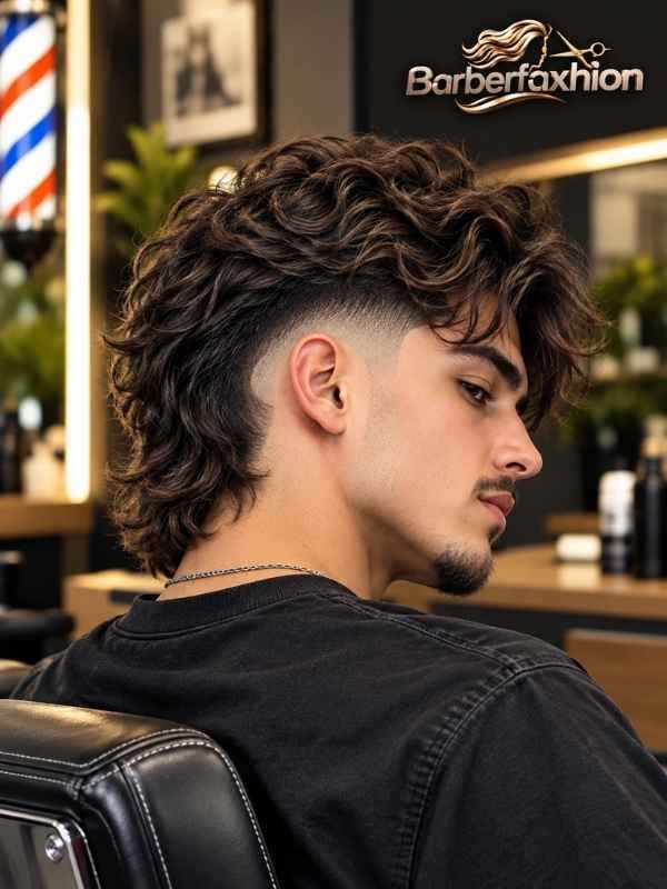 _Wavy Low Burst Fade Mullet