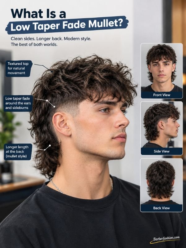 What Is a Low Taper Fade Mullet?