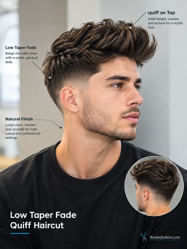 What Is a Low Taper Fade Quiff Haircut