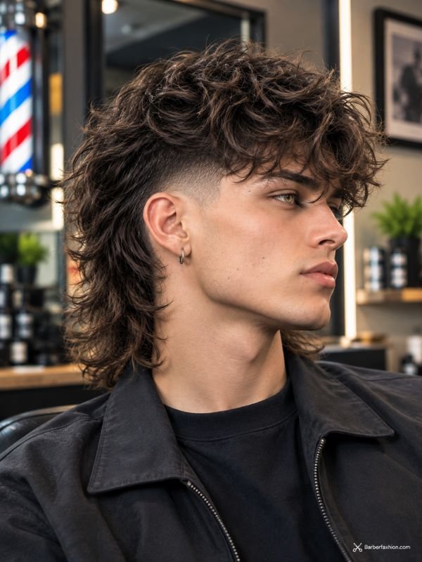 Wolf Cut Mid Fade Mullet