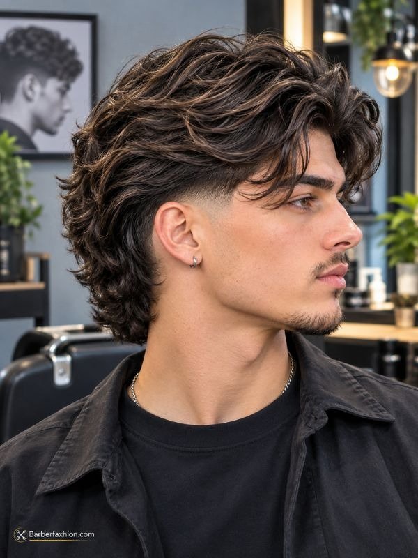 Long Hair with Low Taper Fade (The Classic)