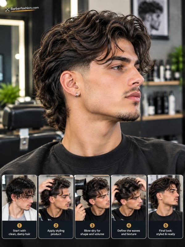 How to Style Low Taper Fade Long Hair: Step-by-Step
